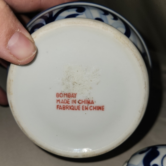 Bombay Blue and White Ceramic Cut-Out Jar - Picture 3 of 3